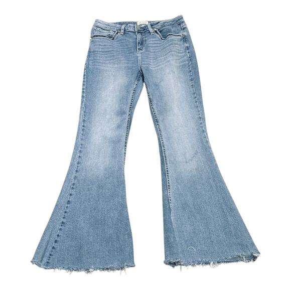 Shyanne Flare Raw Hem Jeans - Picture 1 of 3